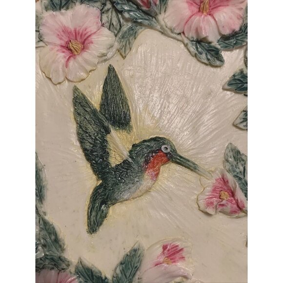 Hummingbird Plates 2 decorative Collector VTG 1997 Popular Imports 3D EUC - Picture 11 of 14